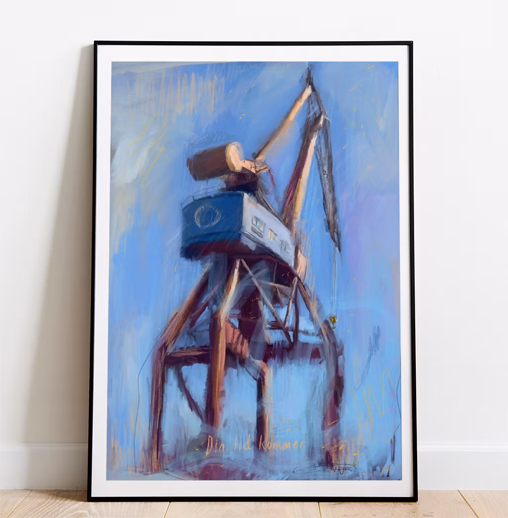 Kranen / Din Tid Kommer  –  Poster by Jessica Jämting