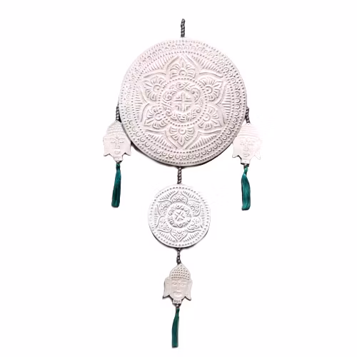Drömfångare/Mobil Buddha i Aluminium Vit