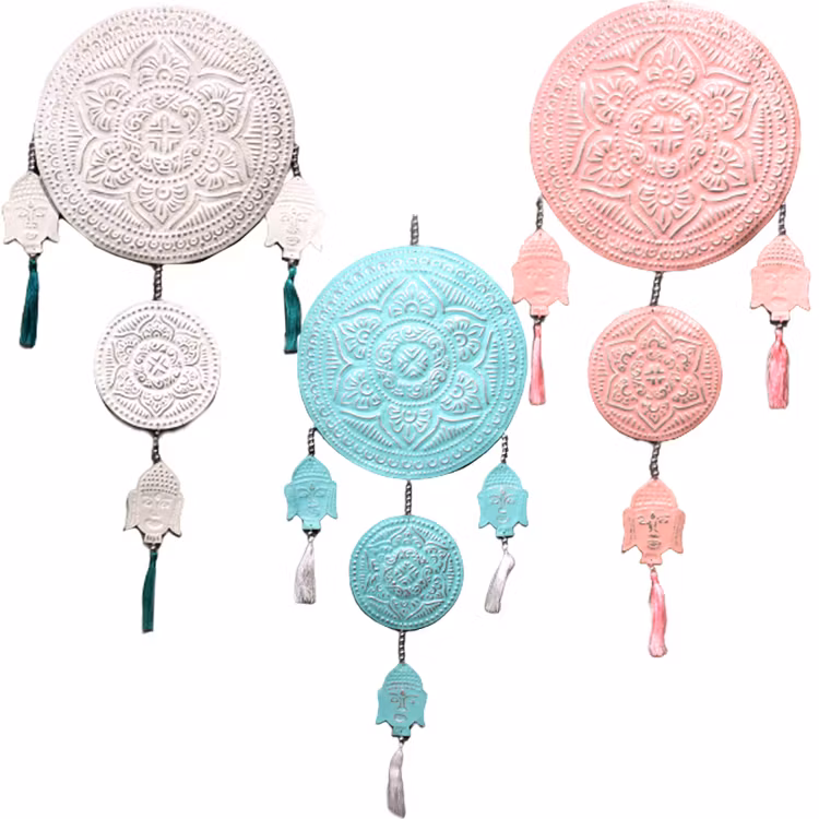 Drömfångare/Mobil Buddha i Aluminium Vit