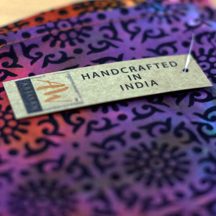 Bomullskonst Livets Träd och Elefant