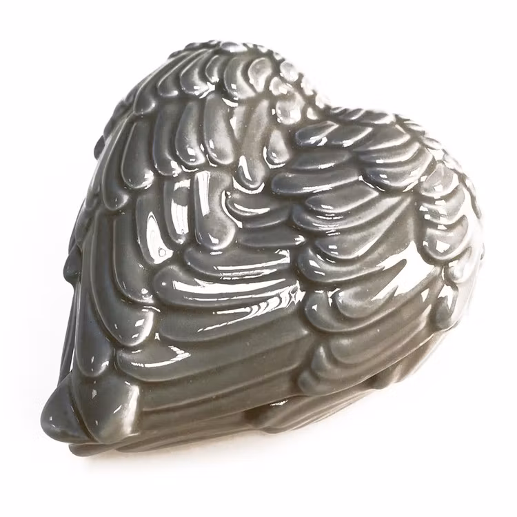 Sandfärgad Änglavingeskål med lock