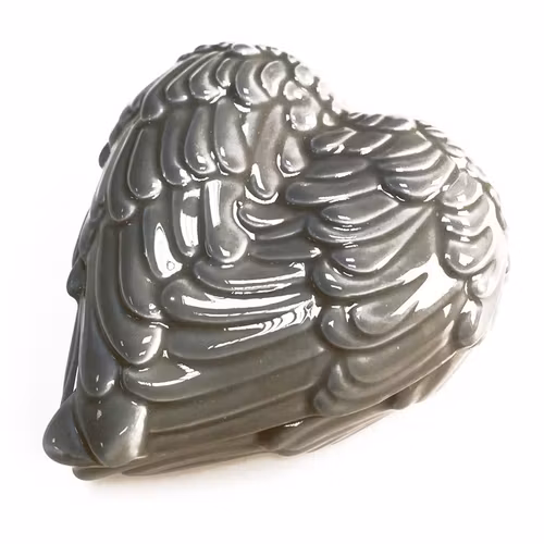 Sandfärgad Änglavingeskål med lock