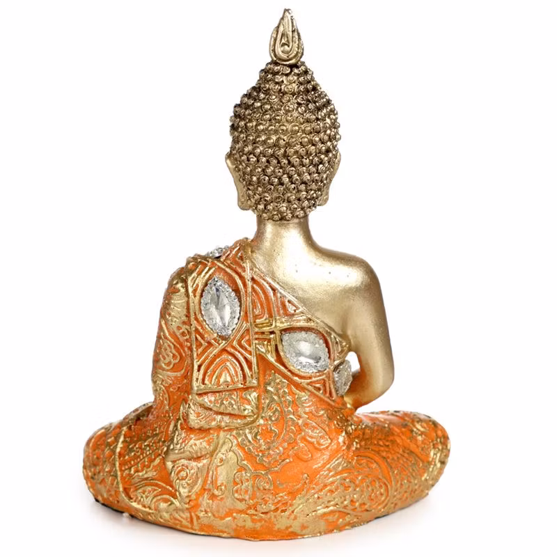 Guld och Orange Thai Buddha - Meditation