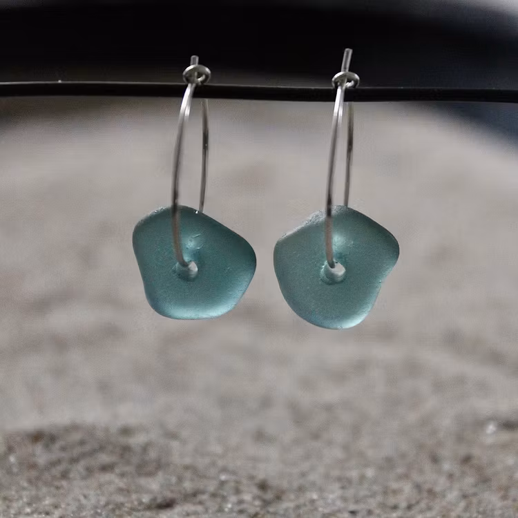 Small Loop Turquoise örhängen