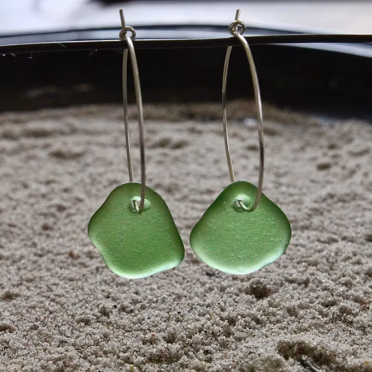 Big Loop Green Clover örhängen