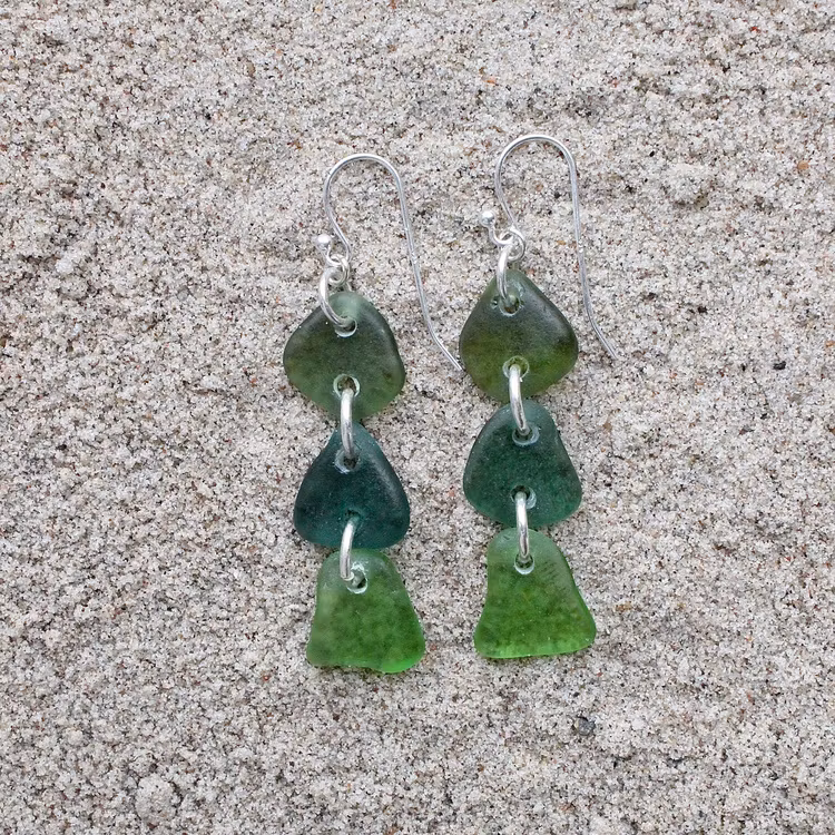 Shades Of Green trippelörhängen