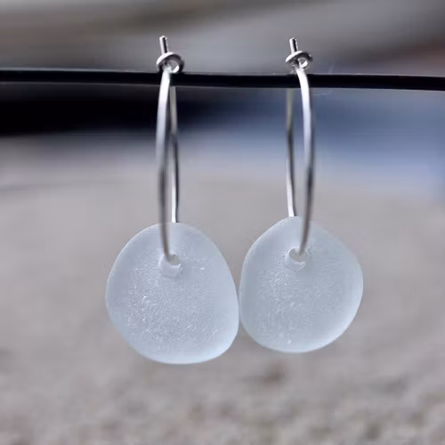 Small Loop White Water örhängen