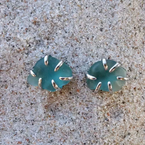 Oceanblue Eyes stiftörhängen