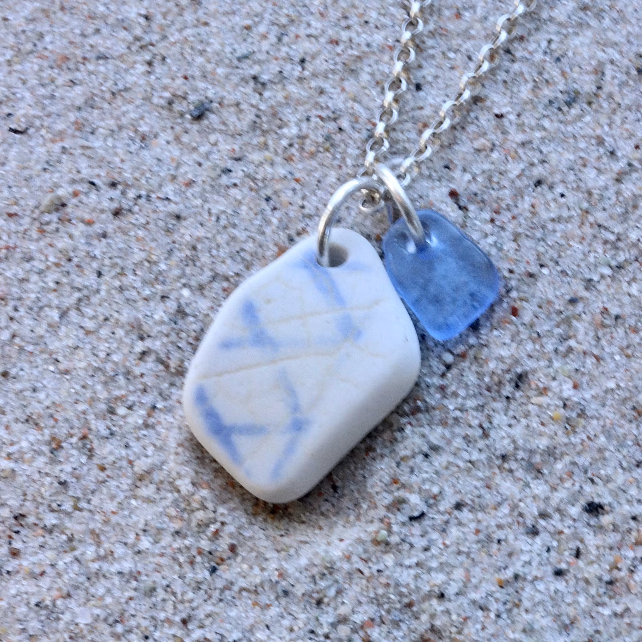 Perfect Match Cross Stitches In Blue halsband