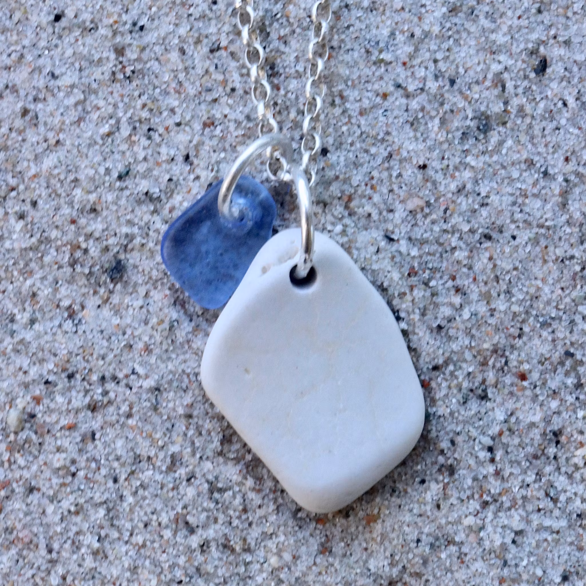 Perfect Match Cross Stitches In Blue halsband