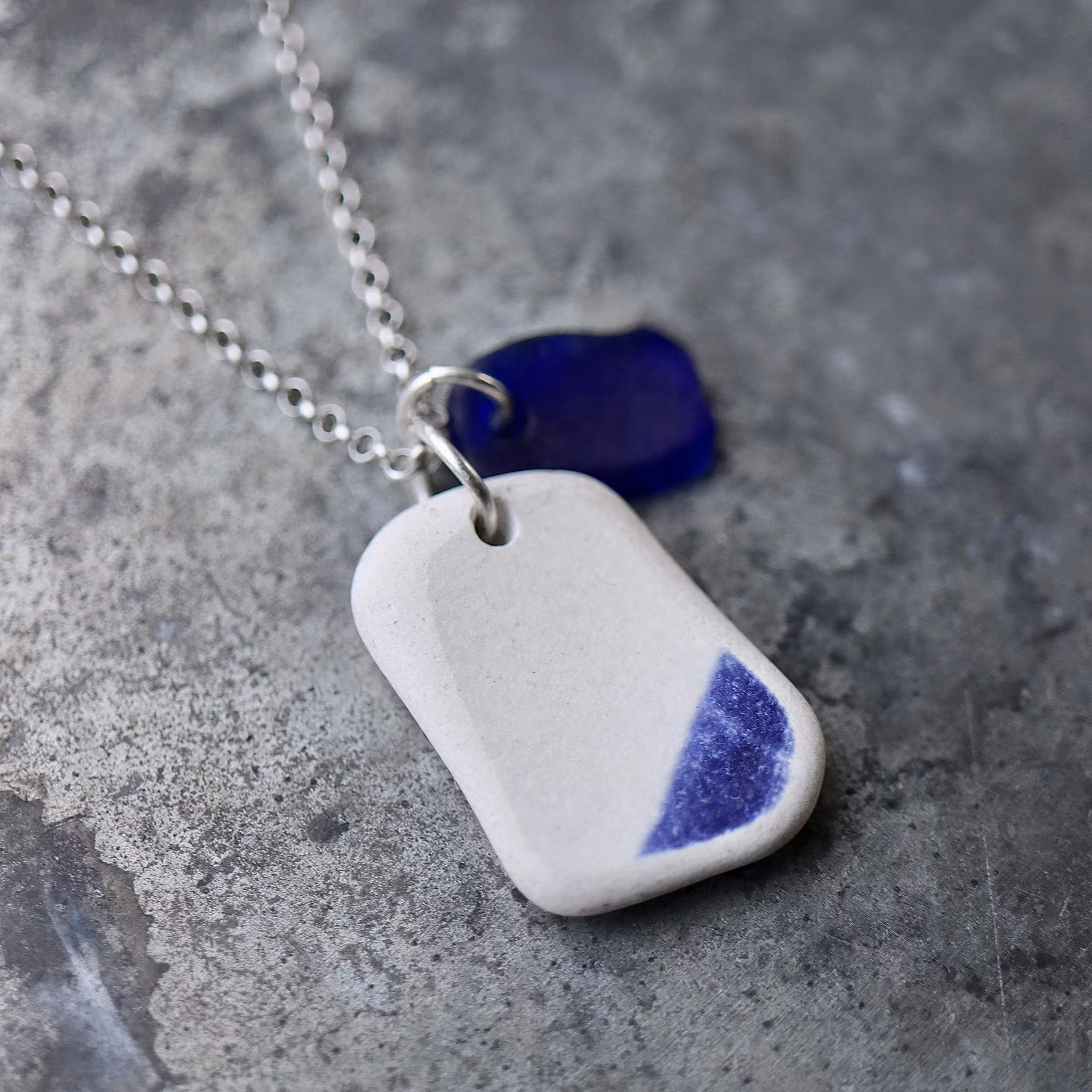 Perfect Match Blue Retro halsband