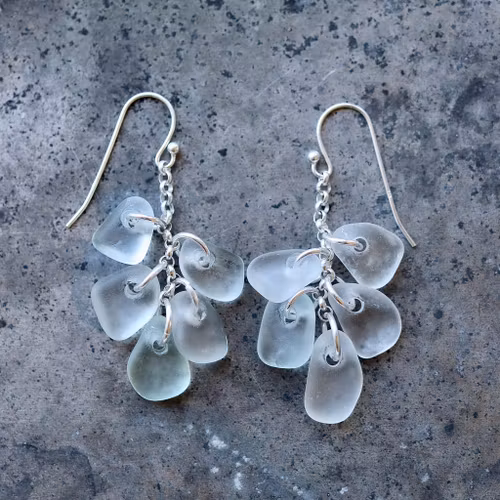 Shimmering White örhängen