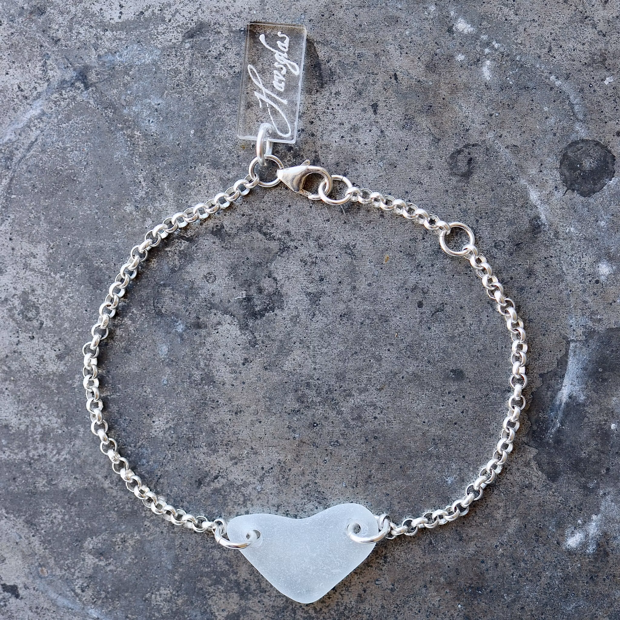 White Heart armband