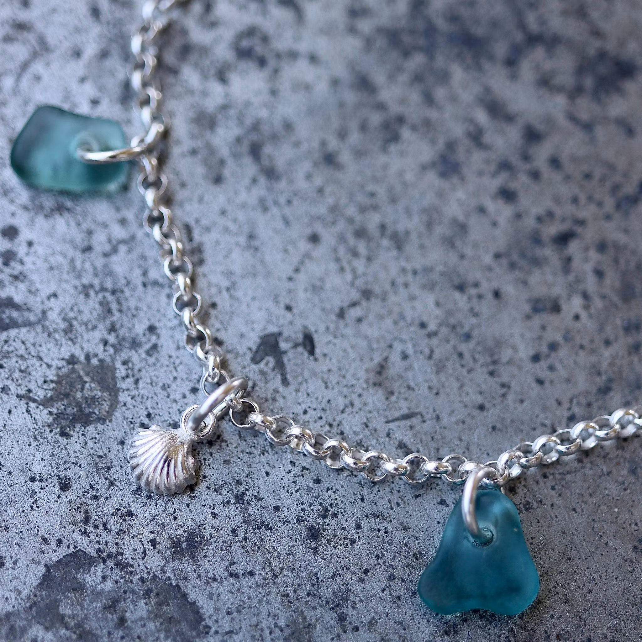 Berlockarmband Oceanblue