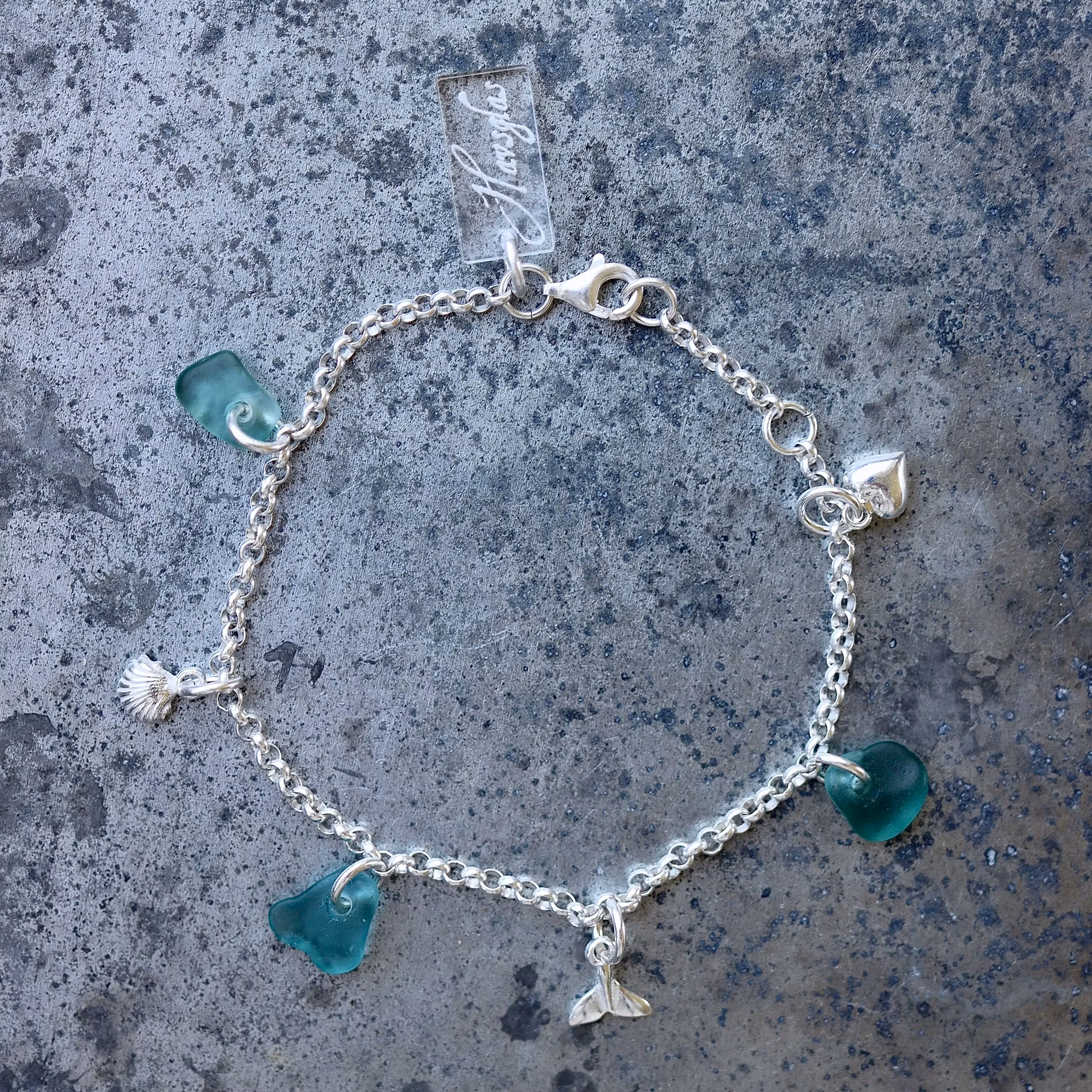 Berlockarmband Oceanblue