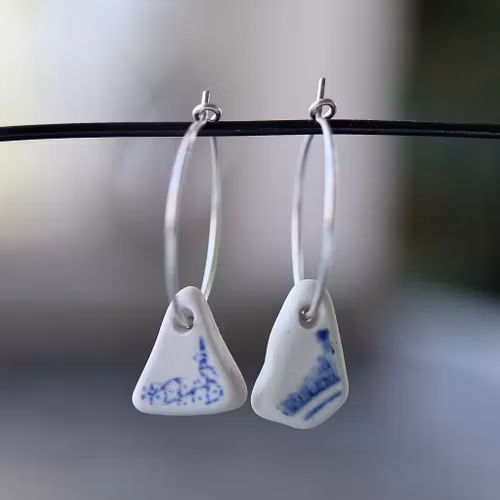 Small Loop Porcelain örhängen