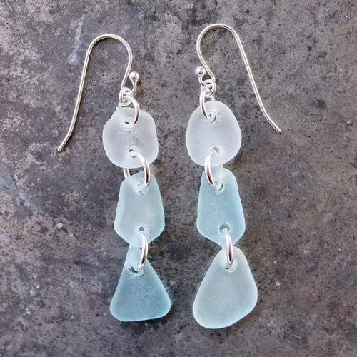 Softly Blue trippelörhängen