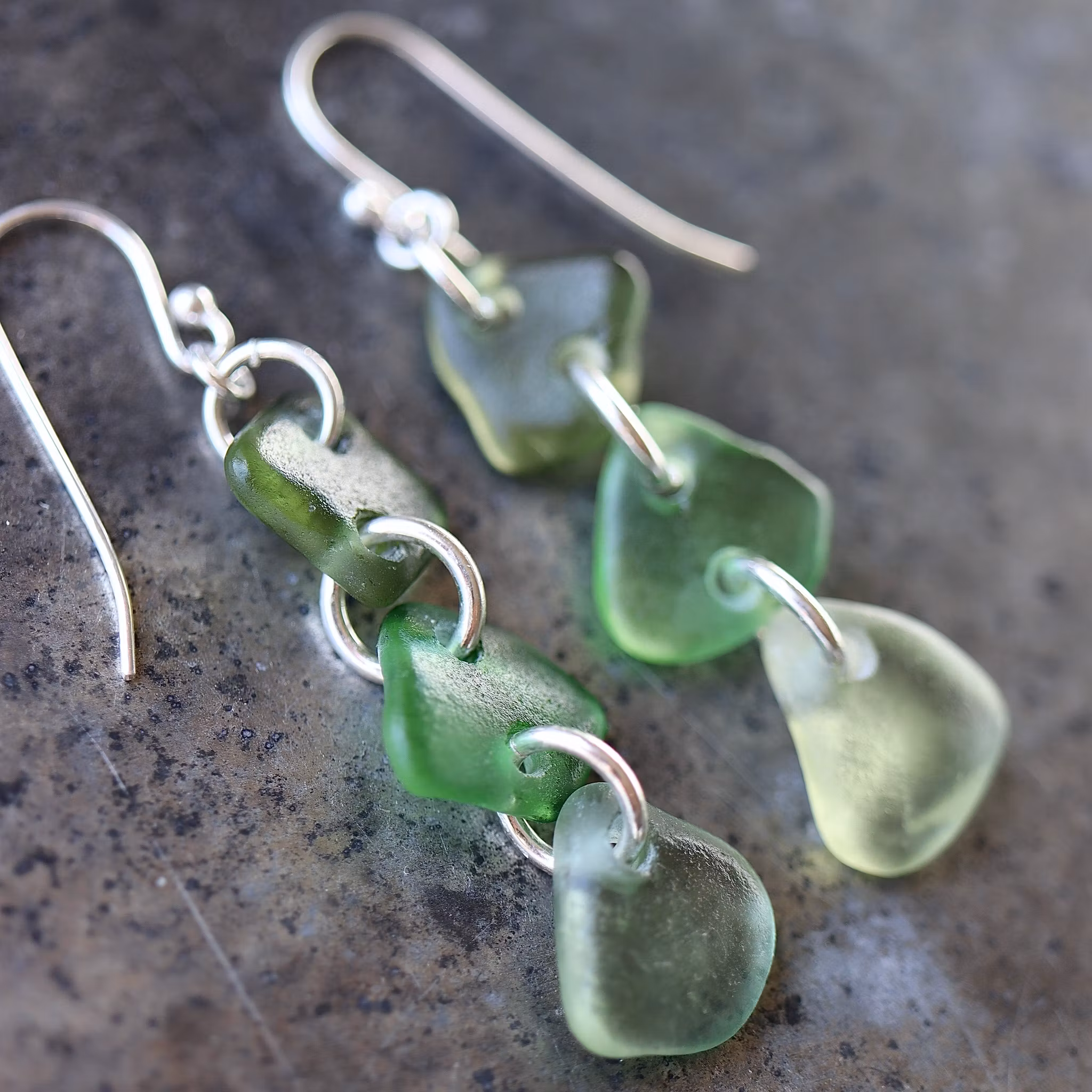 Green Ombre trippelörhängen