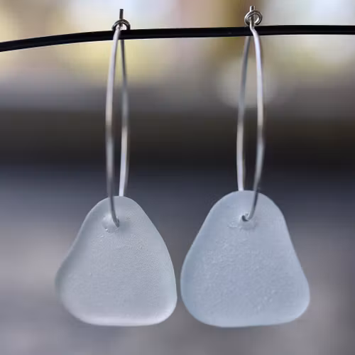 Big Loop White Delight örhängen