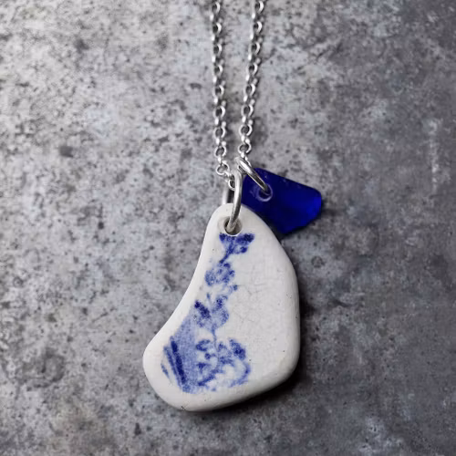 Perfect Match Blue Flowers Of Longing halsband