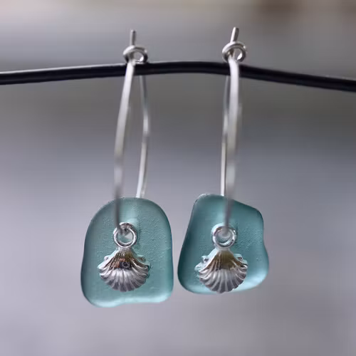 Small Loop Shells In The Ocean berlockörhängen