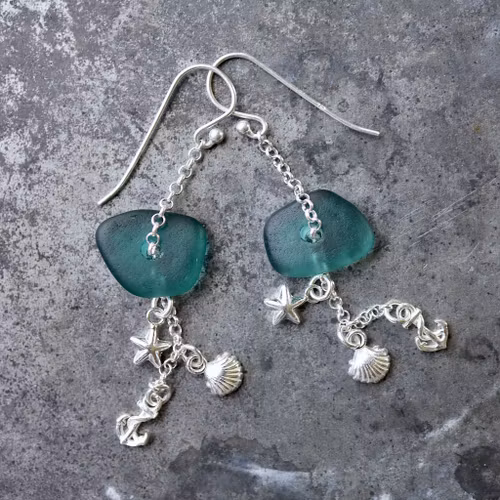 Turquoise Medusas örhängen