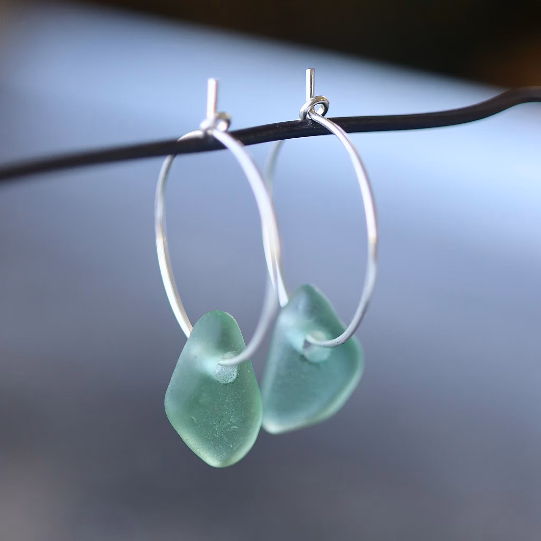 Small Loop Ocean Green örhängen