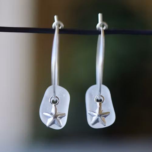 Small Loop Starfish berlockörhängen