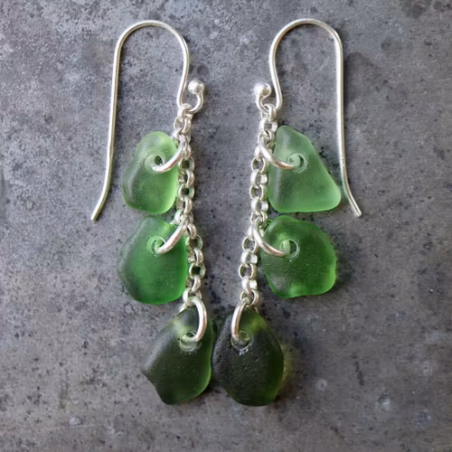 Treasure Hunter´s Green Ombre örhängen