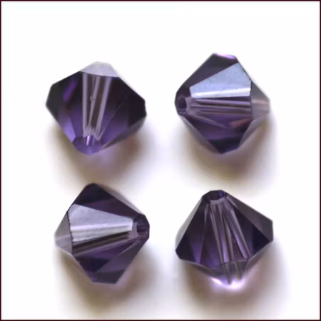 Lyxiga fasetterade Bicon glaspärlor - Klass AAA - indigo - 10-p -6x6mm