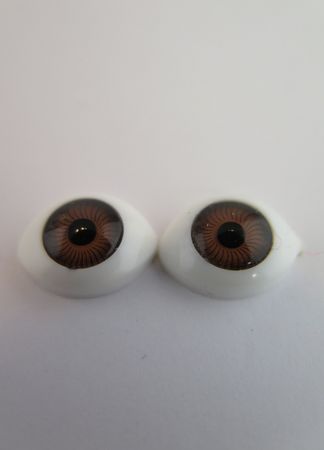 Verklighetstrogna dockögon brun 9mm 1par
