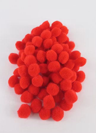 PomPoms röda 10mm