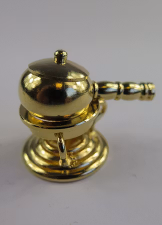 **Miniatyr** Fondueset i mässing