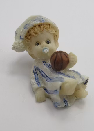 **Miniatyr** Sittande baby blå