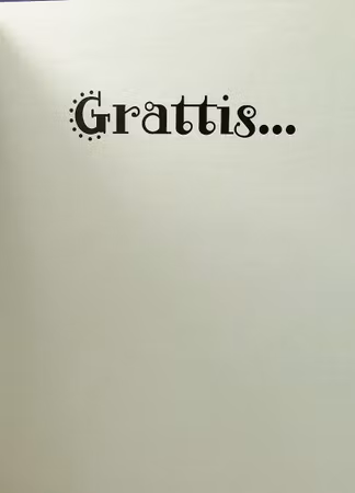 **Dubbel kort** Grattis