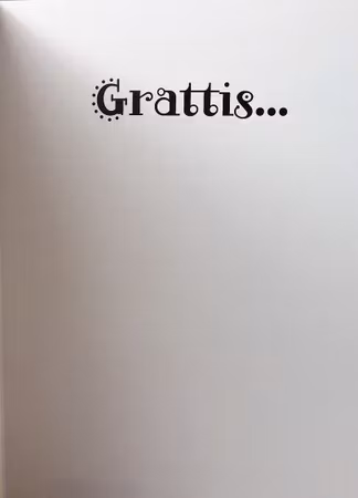**Dubbel kort** Grattis
