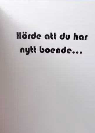 **Dubbel kort** Nytt boende