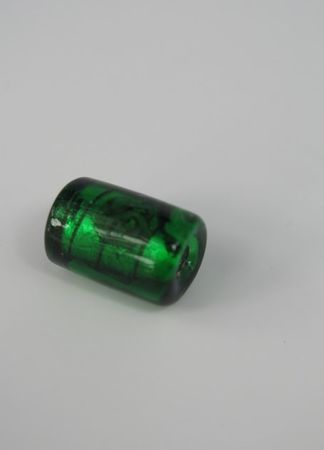 Glaspärlor avlånga Mörkgrön