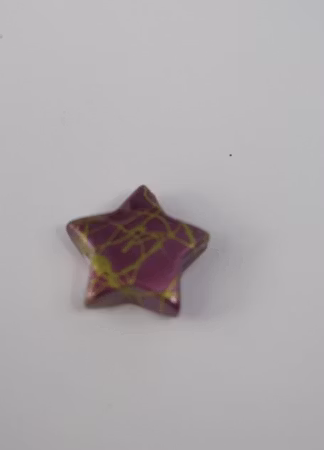 "Porslins" pärla stjärna 10mm Lila