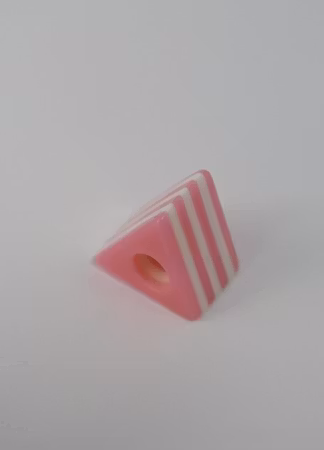 Tårtformad pärla Rosa