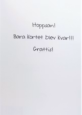 **Dubbel kort** Grattis