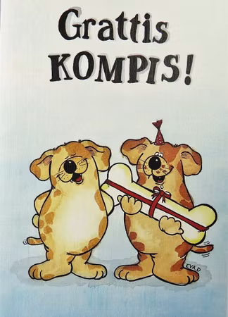 **Dubbel kort** Grattis