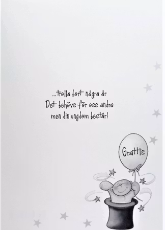 **Dubbel kort** Grattis