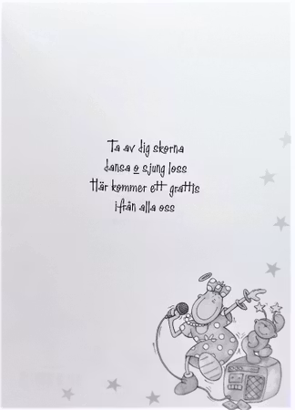 **Dubbel kort** Grattis