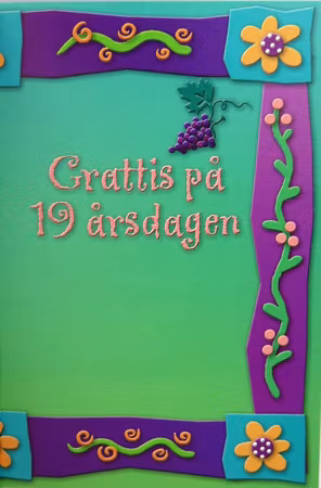 **Dubbel kort** Grattis 19år