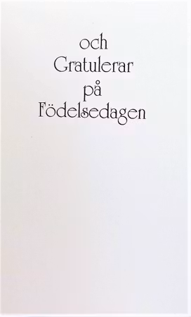 **Dubbel kort** Grattis