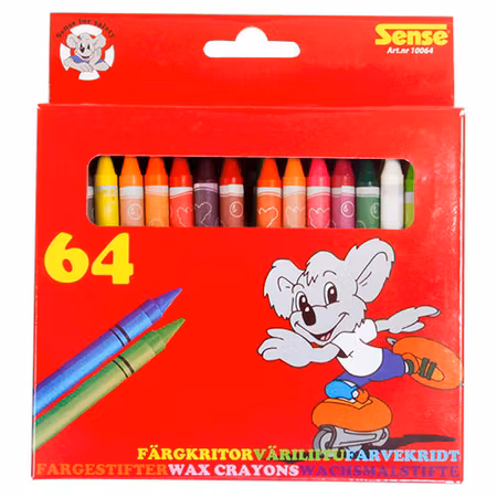 Sense Färgkritor 64-p