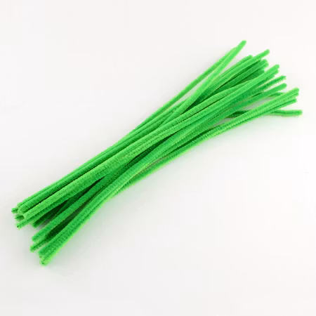 Chenille Piprensare 5mm neon grön