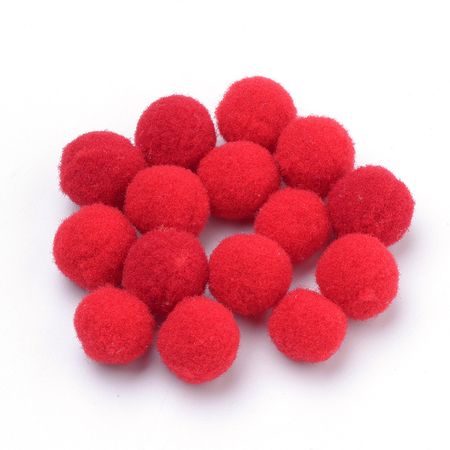 PomPoms röda 30mm 12-p