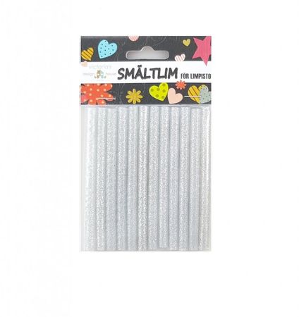 Limstavar 12-p glitter silver